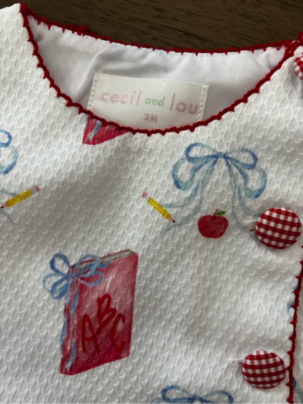 Cecil and Lou Red & White Kids Matching Set - Picture 3 of 3